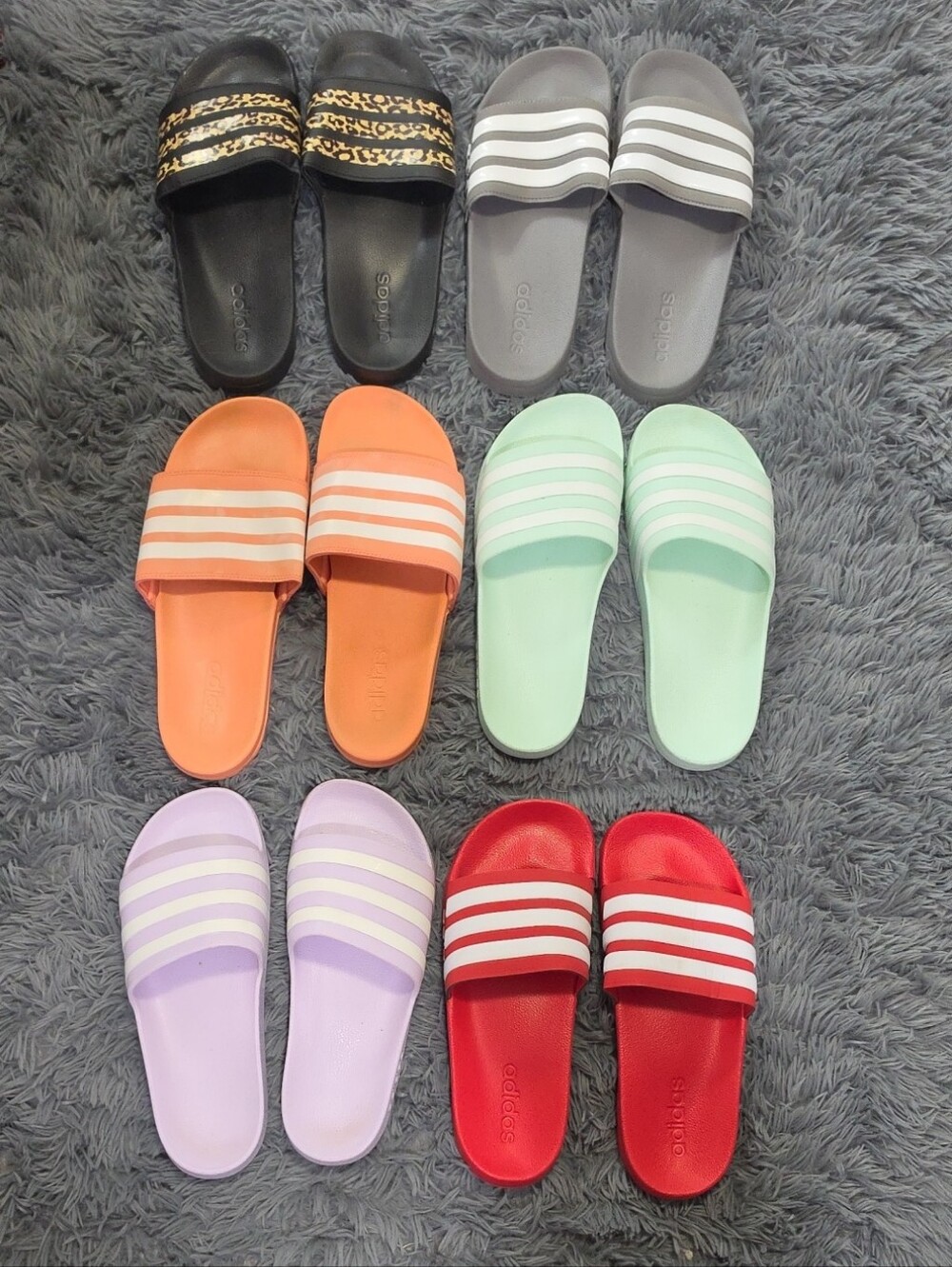 Adidas Adilette Slides Bundle Of 6
